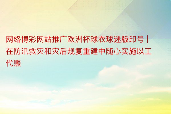 网络博彩网站推广欧洲杯球衣球迷版印号 | 在防汛救灾和灾后规复重建中随心实施以工代赈